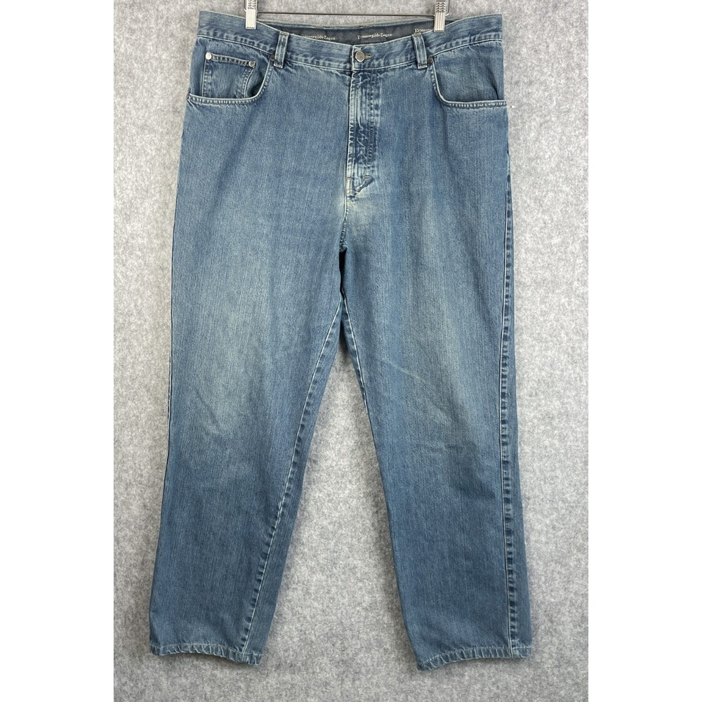 Ermenegildo Zegna Jeans Mens 40x33 Medium Wash Straight Designer Italy Made